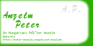 anzelm peter business card